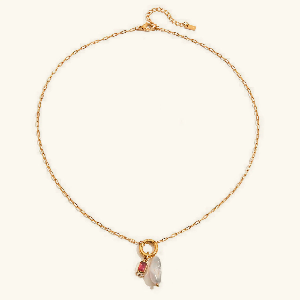 [GALE]Caitlin Birthstone Pearl Necklace