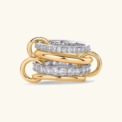 [GALE]Juno Stacked Diamond Ring