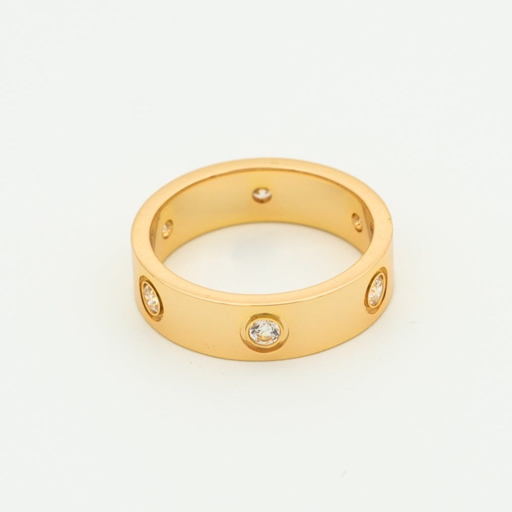 [ゲイル]ラブリング 5.5mm 6ダイヤモンド ピンクゴールド