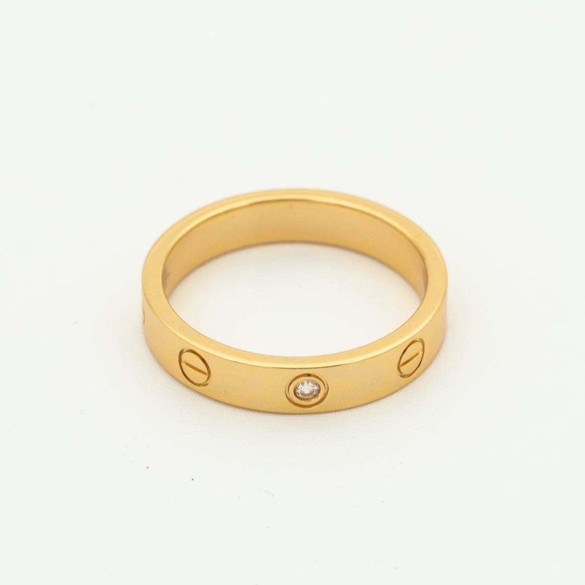 [ゲイル]ラブリング 4mm ダイヤモンド1個 ピンクゴールド