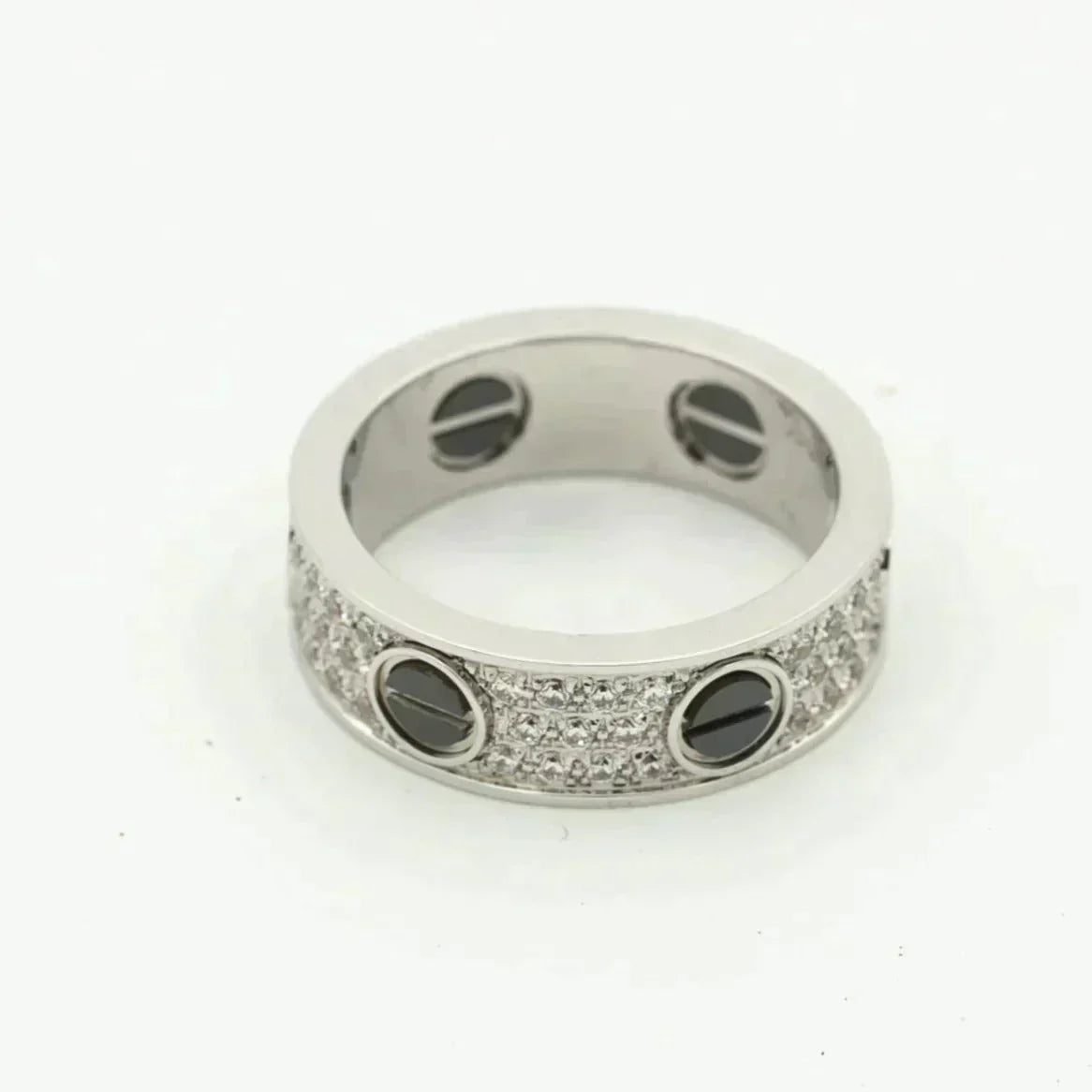 [GALE] Liebesring, 5,5 mm Diamanten, Pavé-Fassung, Keramik