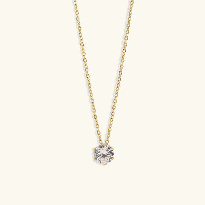 [GALE]Kyla Solitaire Gold Necklace