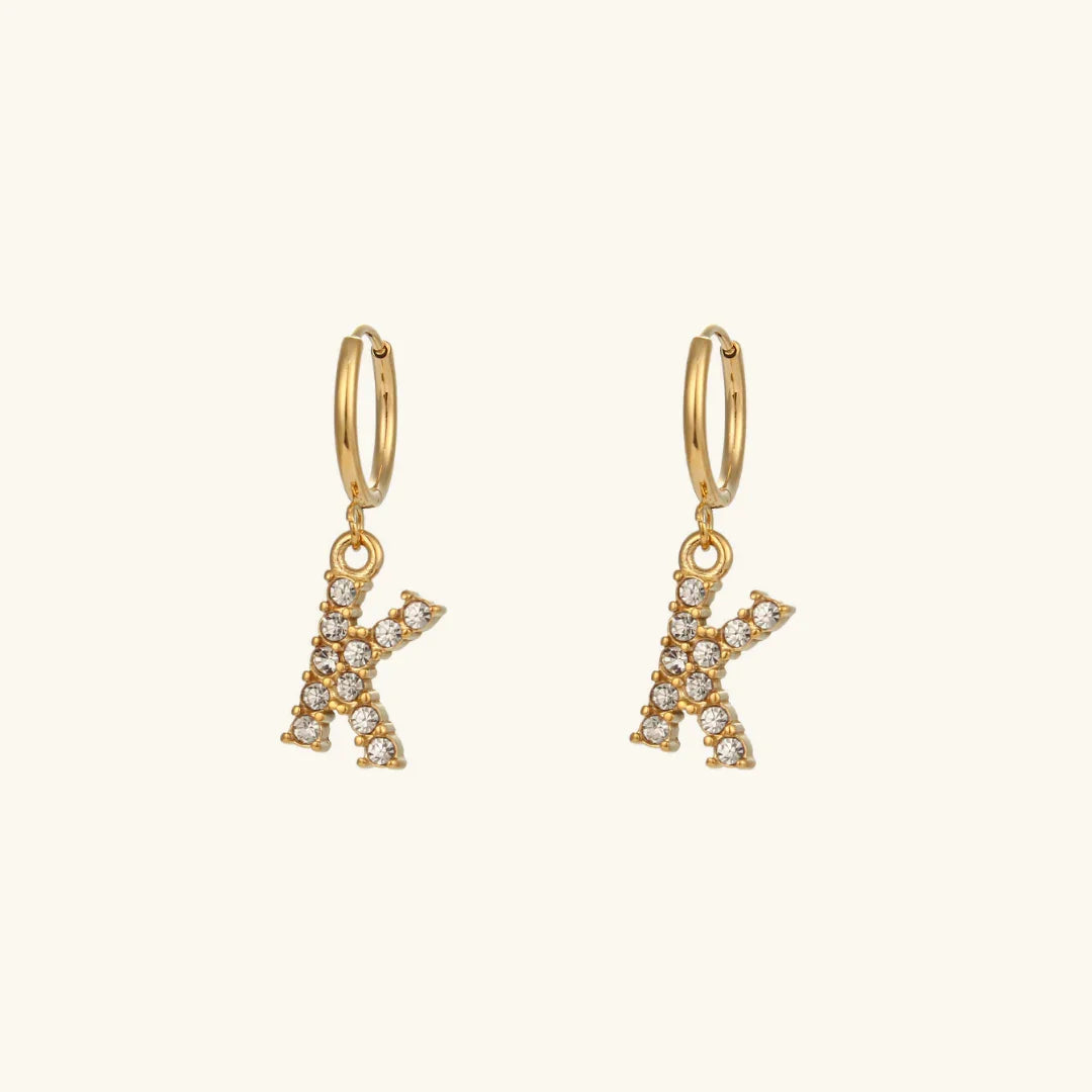 [GALE]Wilhemina Initial Letter Earrings