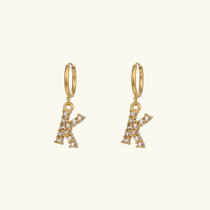 [GALE]Wilhemina Initial Letter Earrings