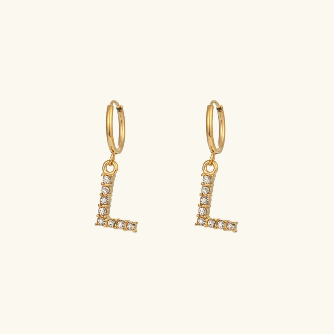 [GALE]Wilhemina Initial Letter Earrings