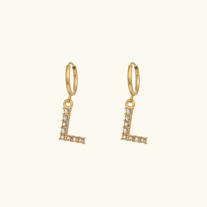 [GALE]Wilhemina Initial Letter Earrings