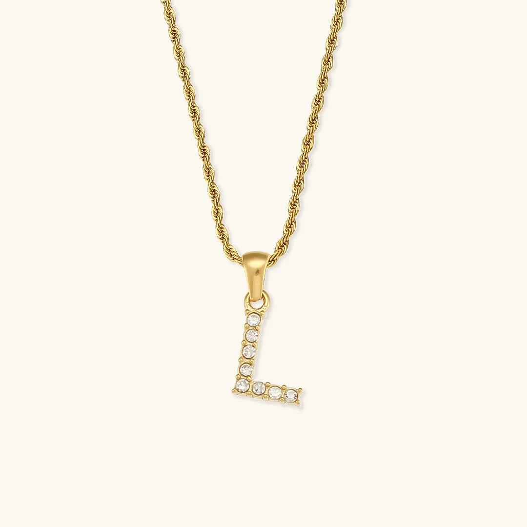 [GALE]Maeve Letter Initial Diamond Necklace