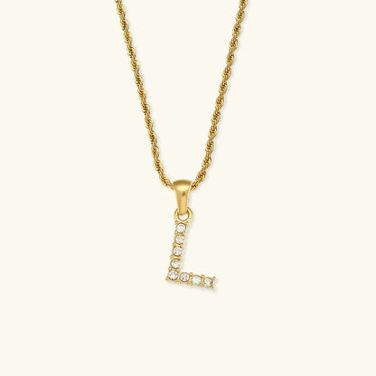 [GALE]Maeve Letter Initial Diamond Necklace