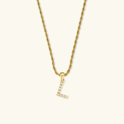 [GALE]Elodie Initial Letter Pearl Necklace
