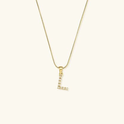 [GALE]Augustine Initial Letter Pearl Necklace