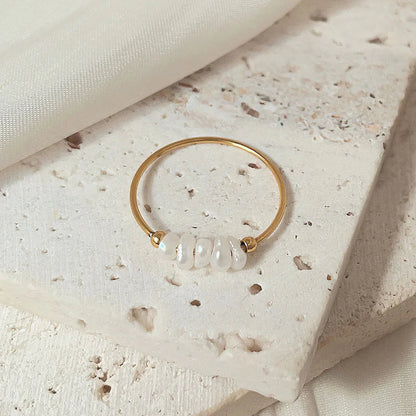 [GALE]Magnolia Freshwater Pearl Gold Ring