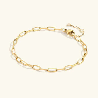 [GALE]Maybelle Gold Paperclip Chain Bracelet