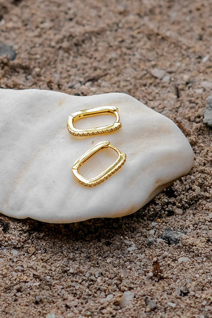 [GALE]Melissa Oval Hoop Earrings