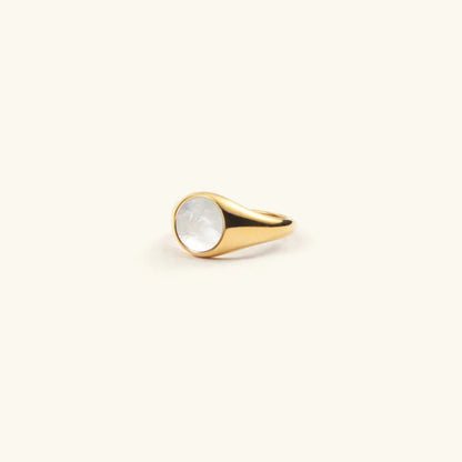 [GALE]Mother Of Pearl Gold Ring