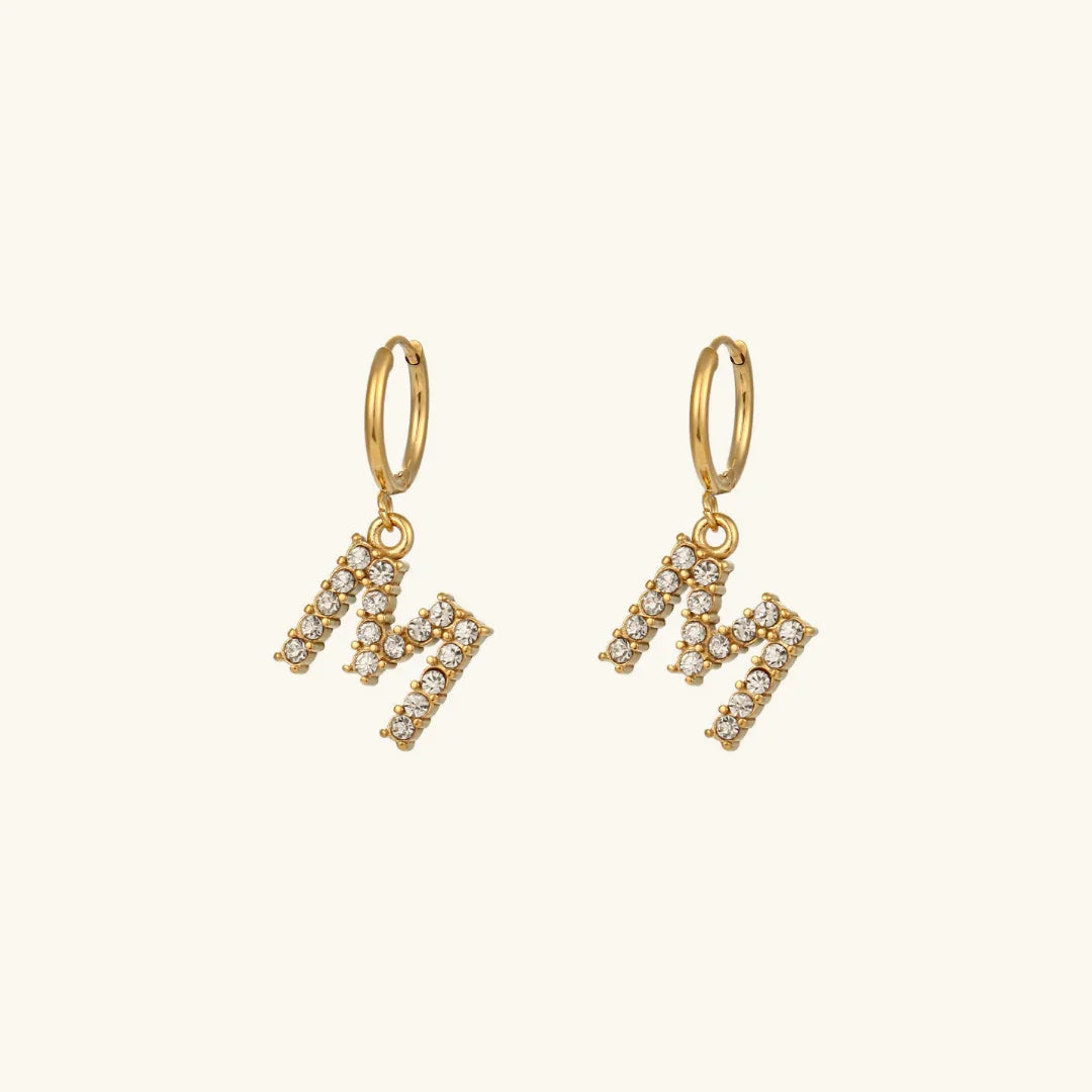 [GALE]Wilhemina Initial Letter Earrings