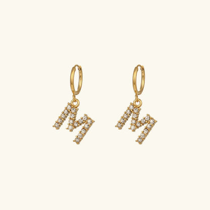 [GALE]Wilhemina Initial Letter Earrings