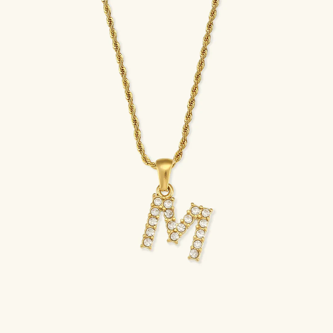 [GALE]Maeve Letter Initial Diamond Necklace