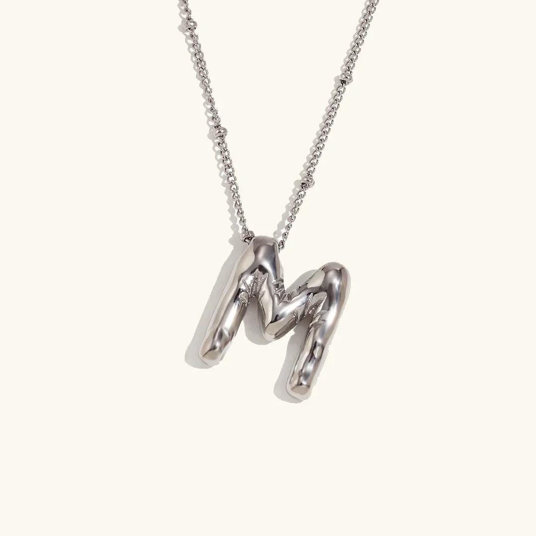 [GALE]Balloon Gold Initial Necklace