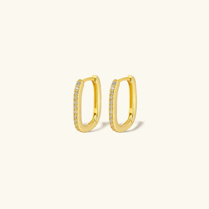 [GALE]Melissa Oval Hoop Earrings