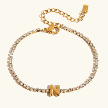 [GALE]Avaria Bubble Letter Tennis Bracelet