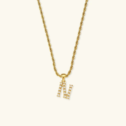 [GALE]Elodie Initial Letter Pearl Necklace