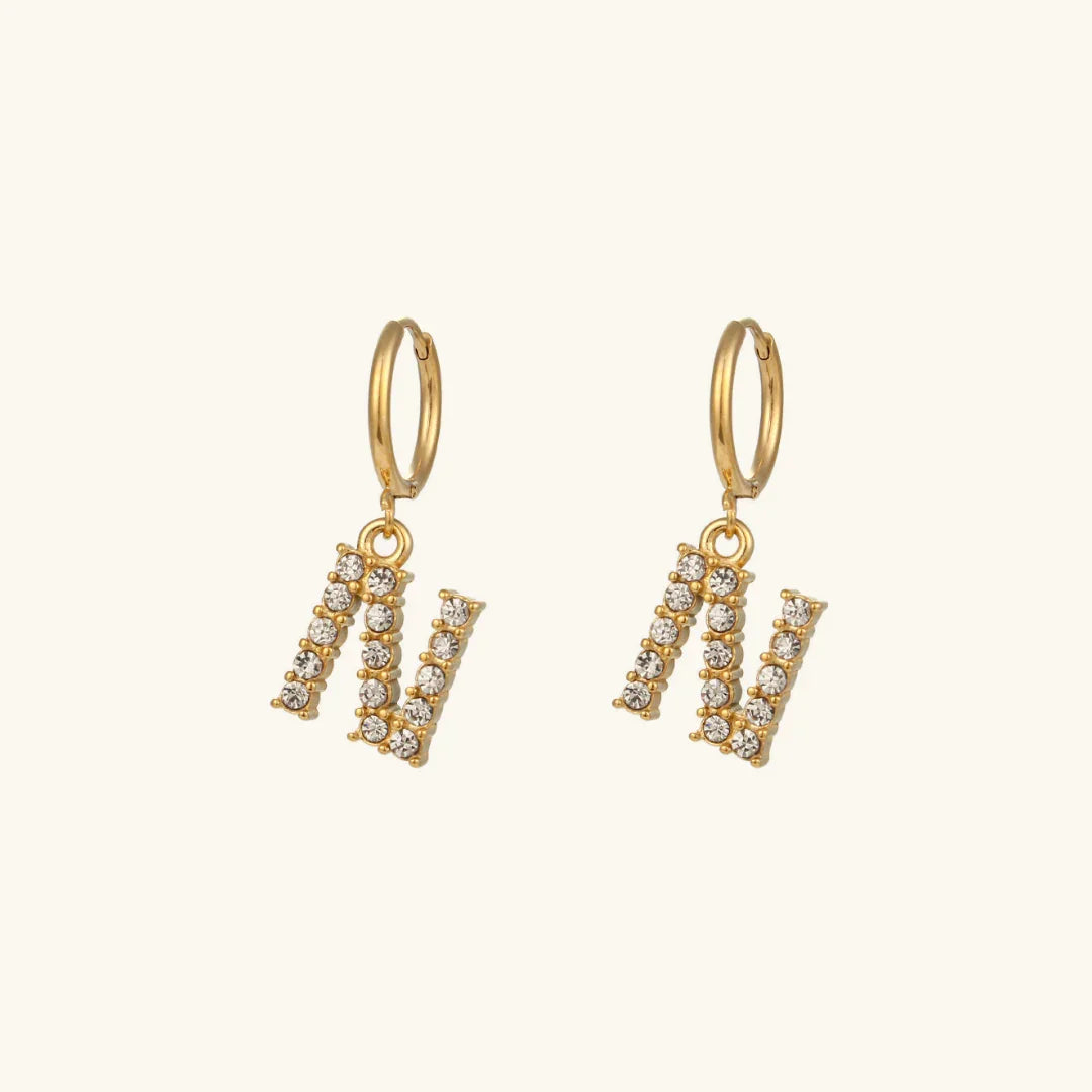 [GALE]Wilhemina Initial Letter Earrings