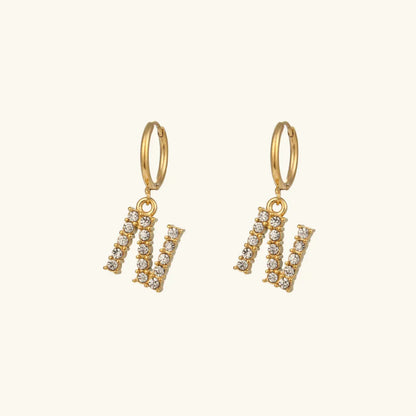 [GALE]Wilhemina Initial Letter Earrings