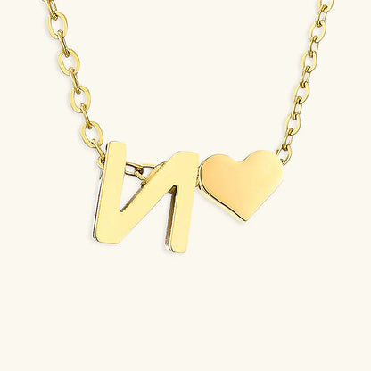 [GALE]Ria Initial Letter Gold Necklace