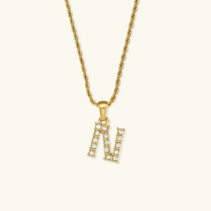 [GALE]Maeve Letter Initial Diamond Necklace