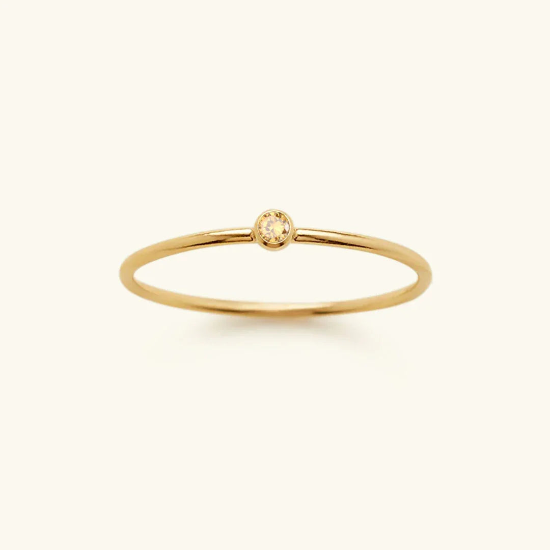 [GALE]Amelia Birthstone Stacker Ring