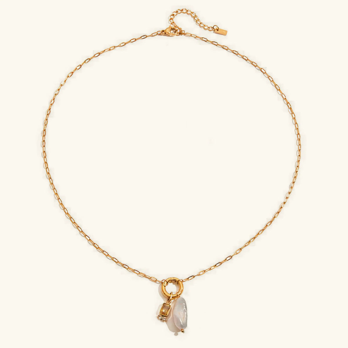 [GALE]Caitlin Birthstone Pearl Necklace