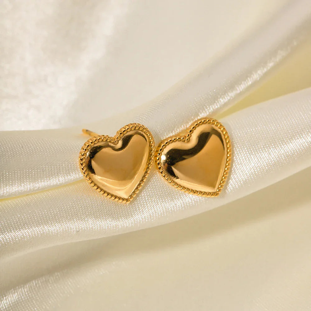 [GALE]Ruth Heart Gold Earrings
