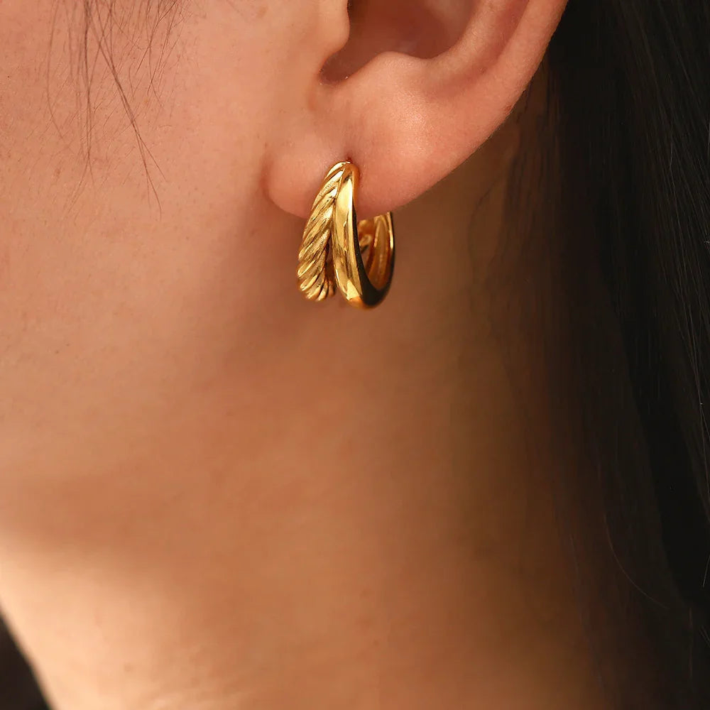 [GALE]Cecilia Layered Earrings