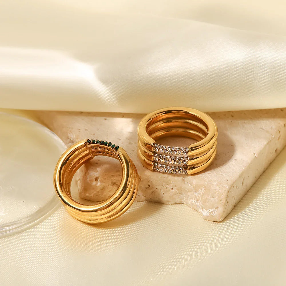 [GALE]Serenity Diamond Gold Ring