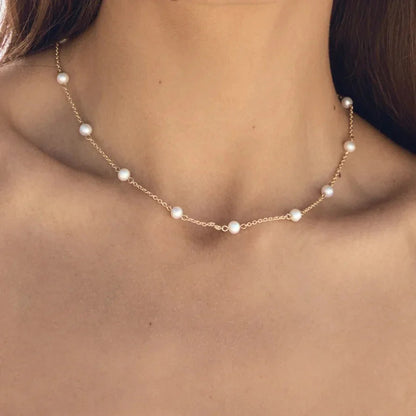 [GALE]Nora Gold Pearl Necklace