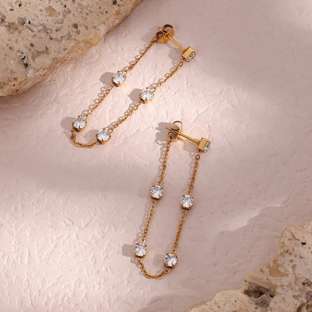 [GALE]Iris Diamond Earrings