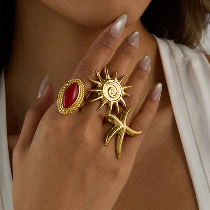 [GALE]Oceanic Gold Starfish Ring