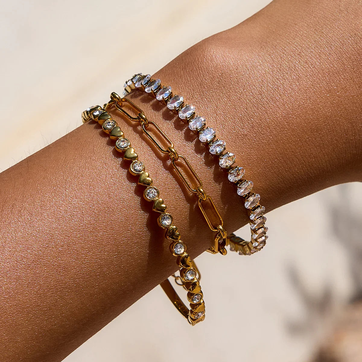 [GALE]Avaria Oval Cut Tennis Bracelet