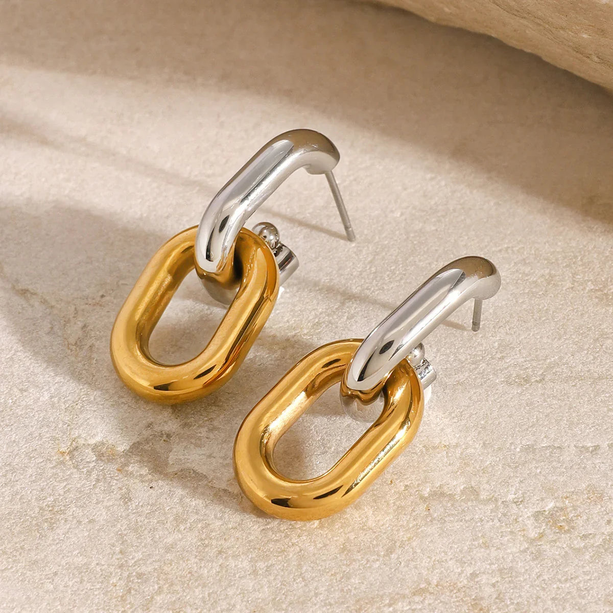 [GALE]Taylor Two Tone Double Hoops