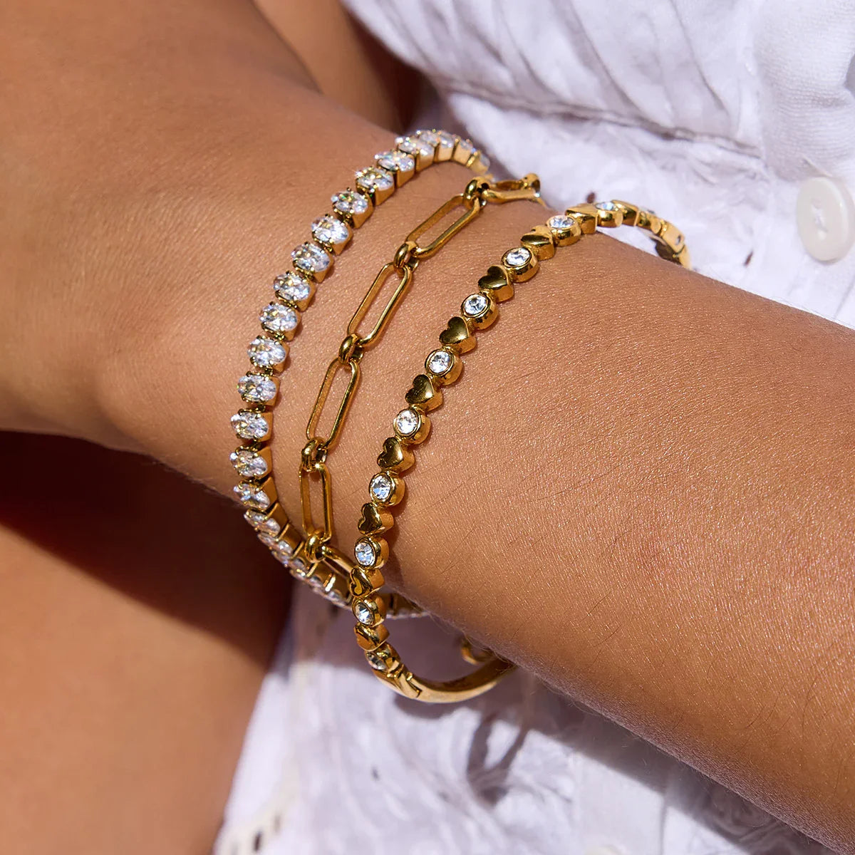 [GALE]Avaria Oval Cut Tennis Bracelet
