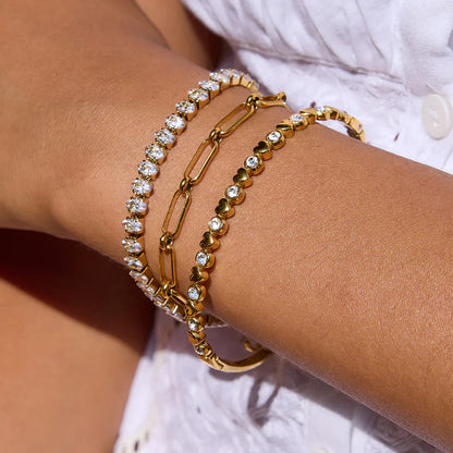 [GALE]Avaria Oval Cut Tennis Bracelet