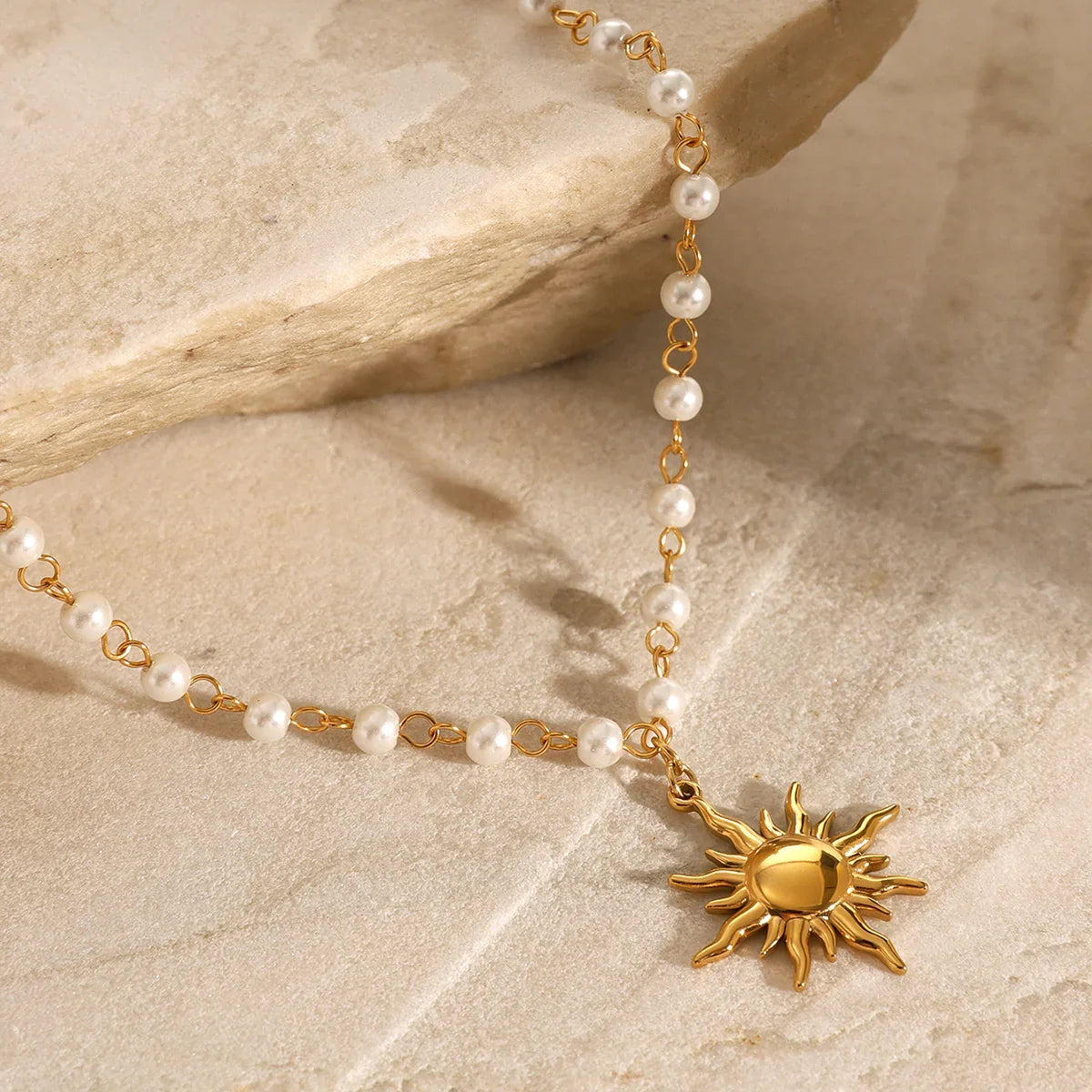 [GALE]Apollo Sun Pearl Necklace