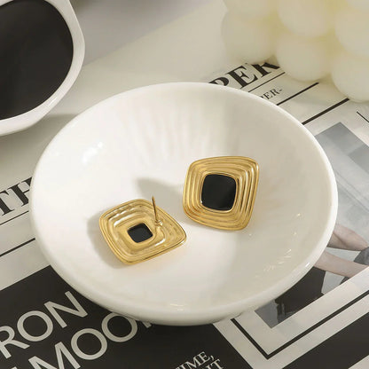 [GALE]Sylvie Geometric Gold Earrings
