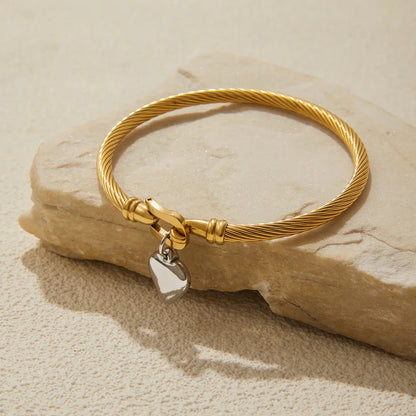 [GALE]Solenne Twisted Band Gold Bracelet