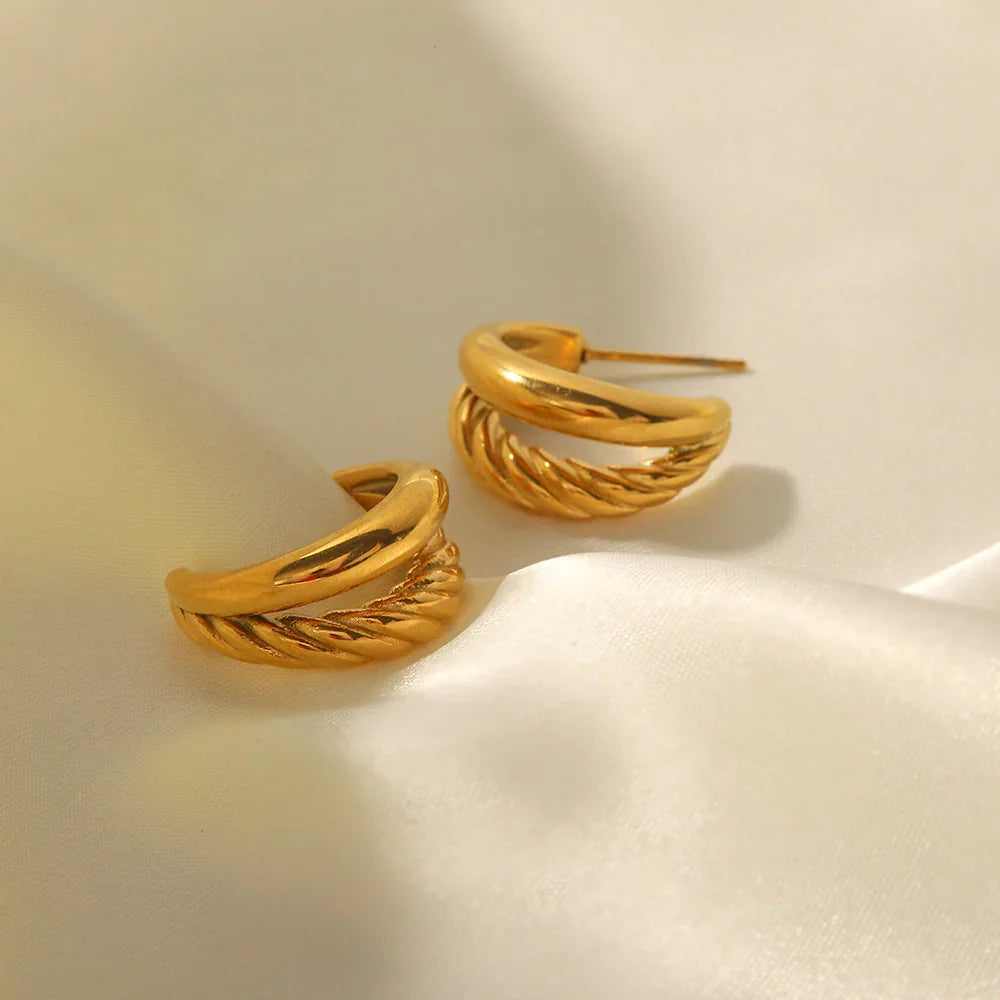 [GALE]Cecilia Layered Earrings