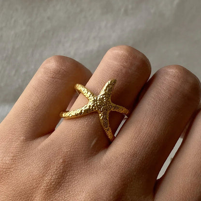 [GALE]Aurelie Gold Starfish Ring