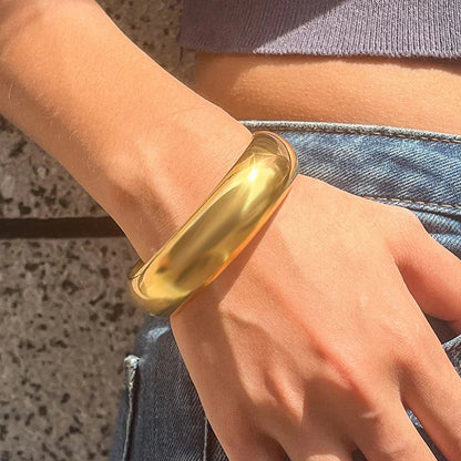 [GALE]Maelis Smooth Gold Bangle