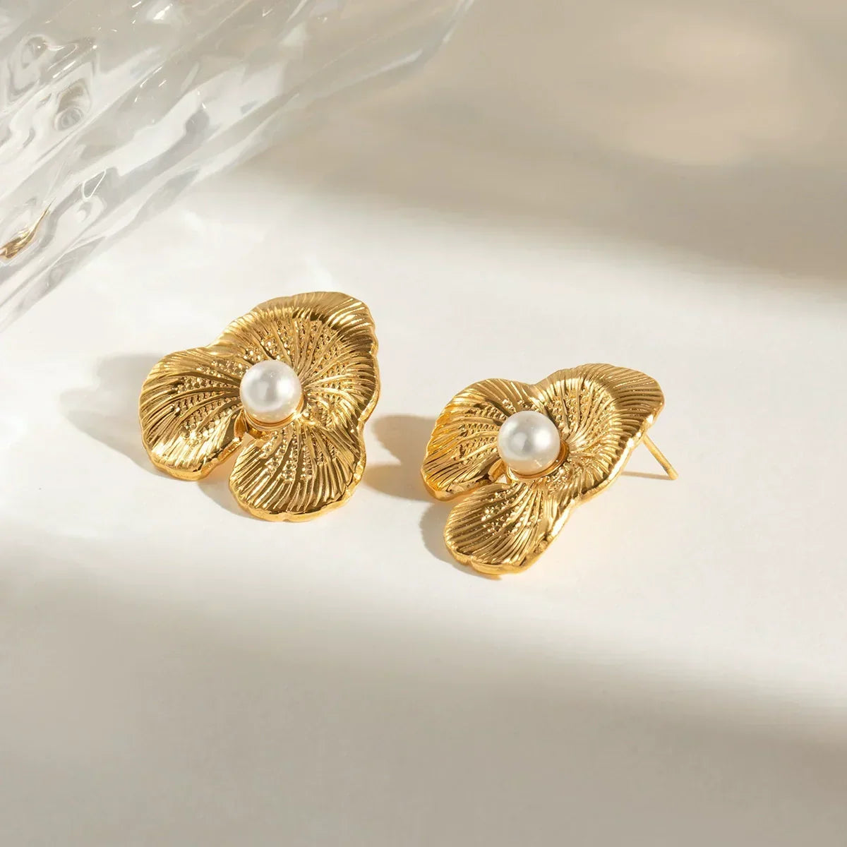 [GALE]Klara Floral Pearl Earrings