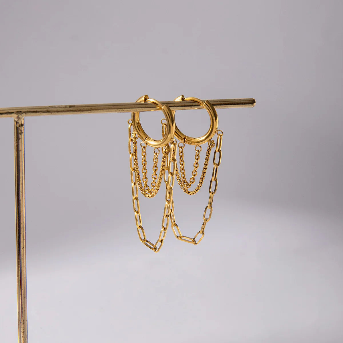 [GALE]Alaina Link Chain Hoops