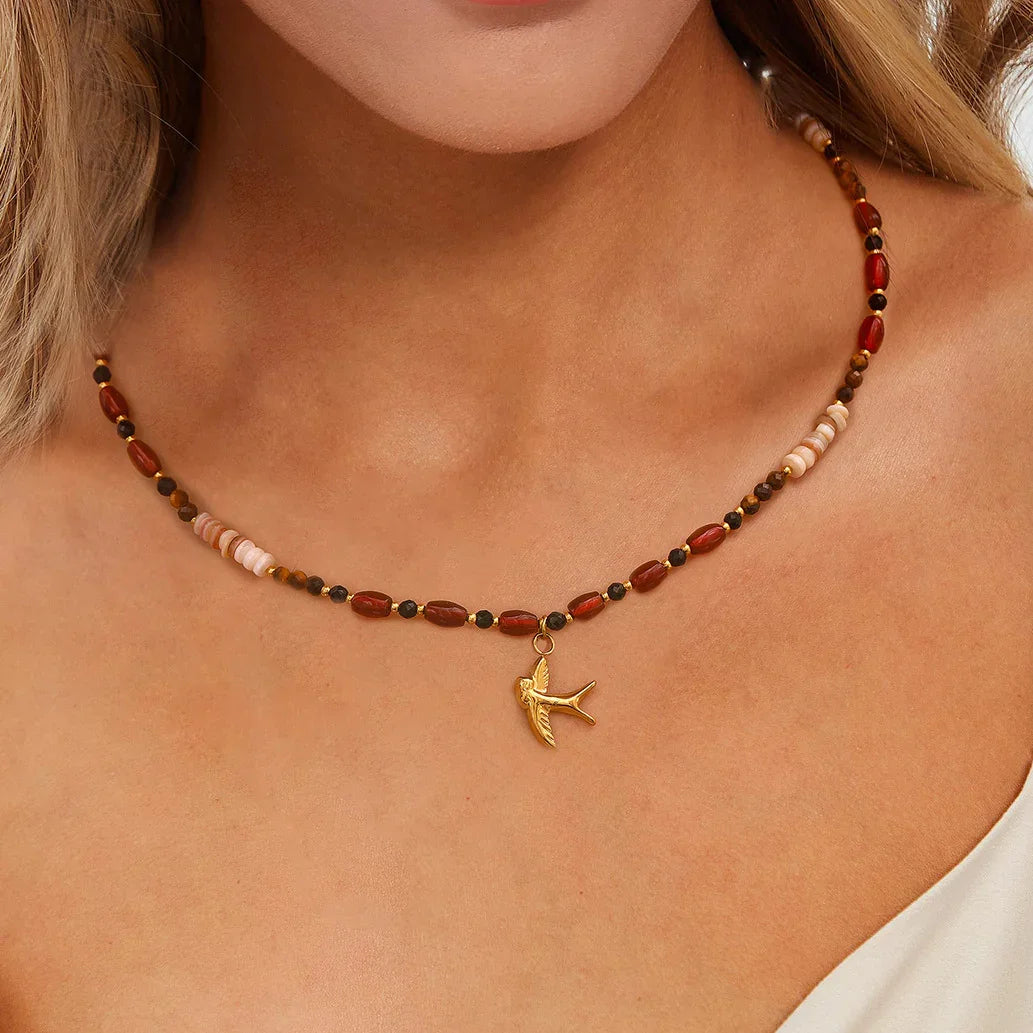 [GALE]Sierra Tiger Eye Beads Necklace